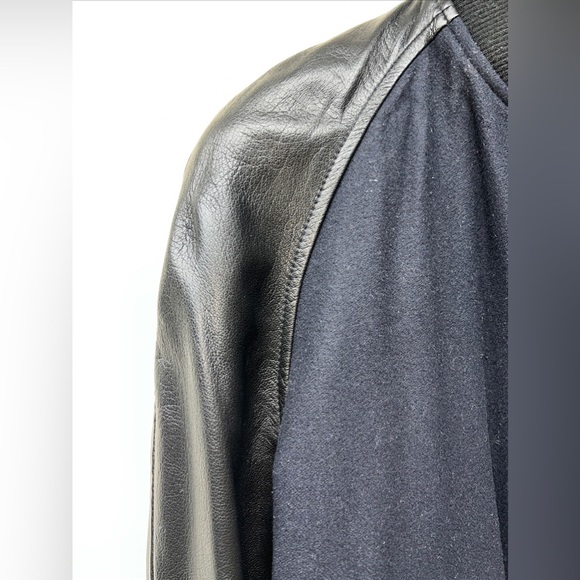 vintage bespoken leather varsity jacket size M - Picture 4 of 13